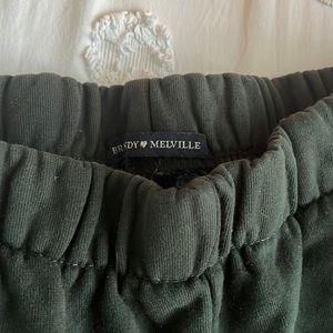 Emerald green brandy Melville sweatpants! One size!